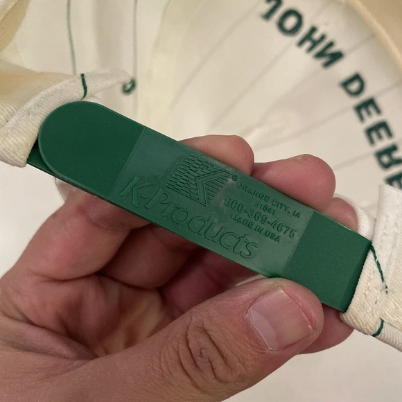 John Deere Trucker Hat K Product Snapback GREEN PinStripe RARE USA - Picture 4 of 4